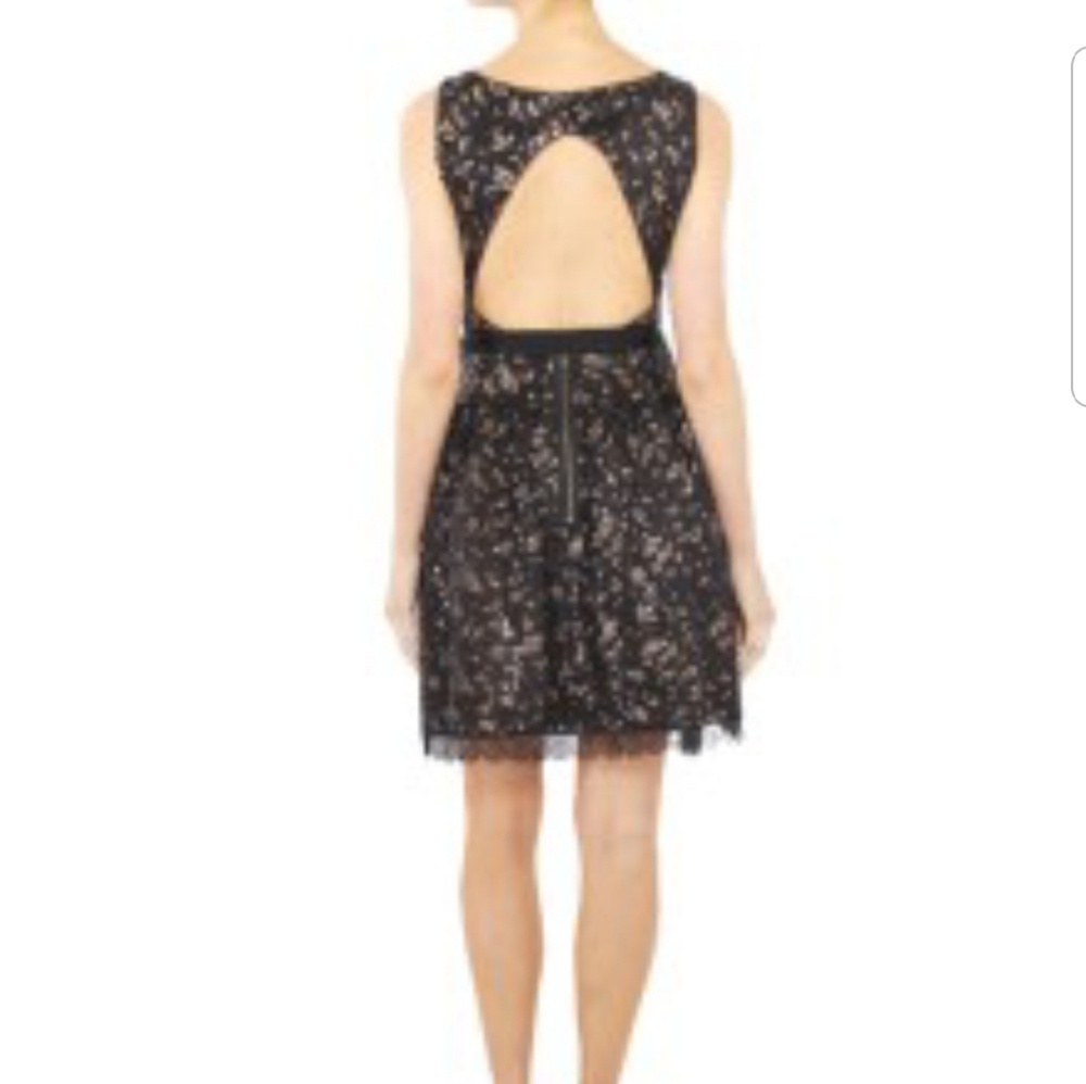 BCBG Max Azria Katerina lace sequin black dress
